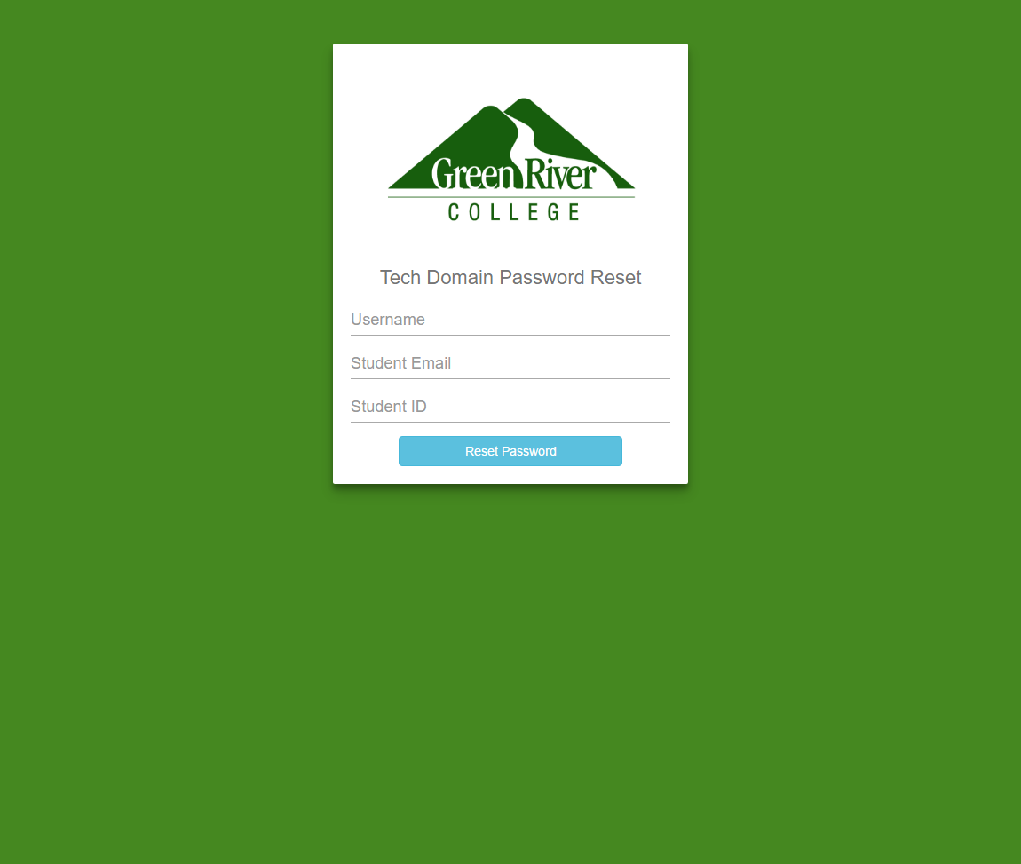 Password Reset Portal website